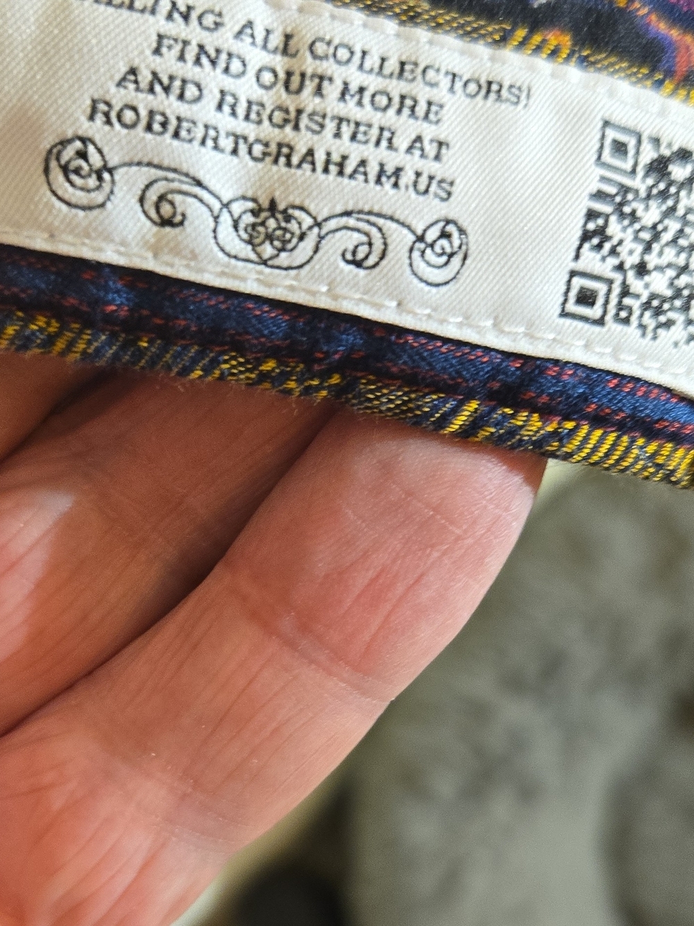 Robert Graham Purple and Gold Striped Button-Down Shirt - Picture 11 of 11